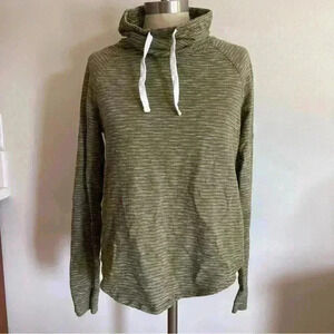 Aeropostale Women's Size Small Olive Green Striped Long Sleeve Top